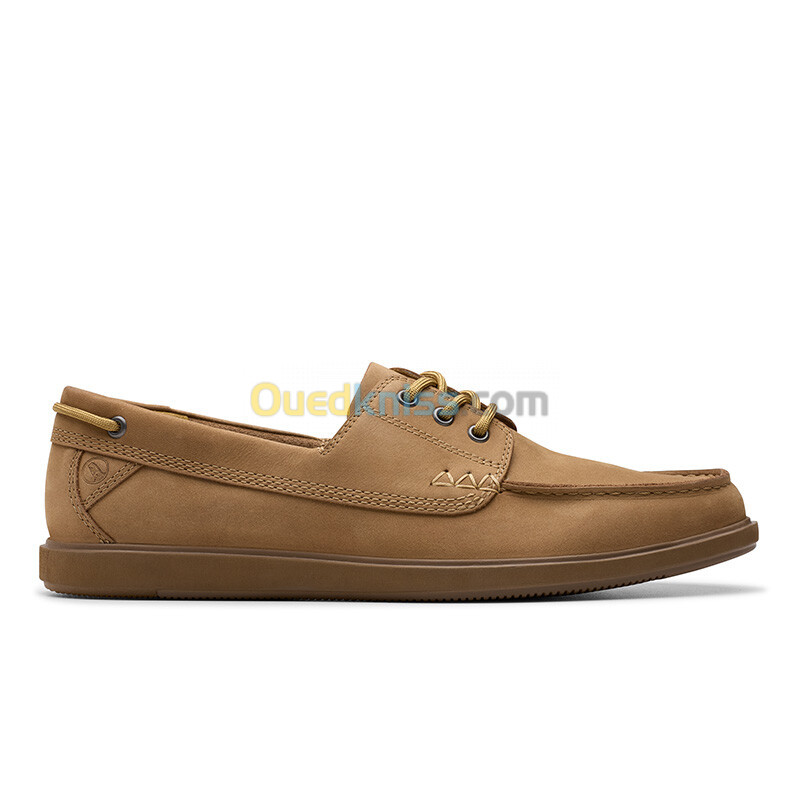 CLARKS Bratton Boat Dark Sand Nubuck