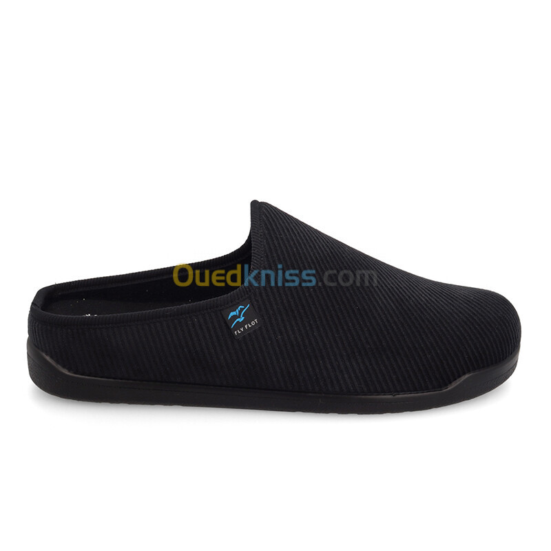 FLY FLOT Cloth Man Slipper Black