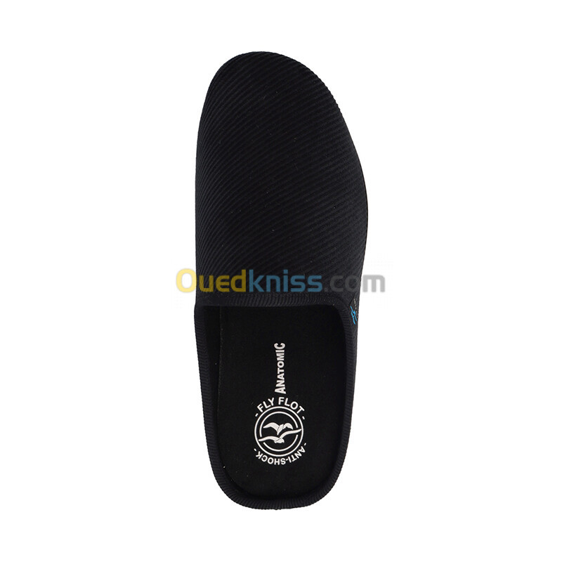 FLY FLOT Cloth Man Slipper Black