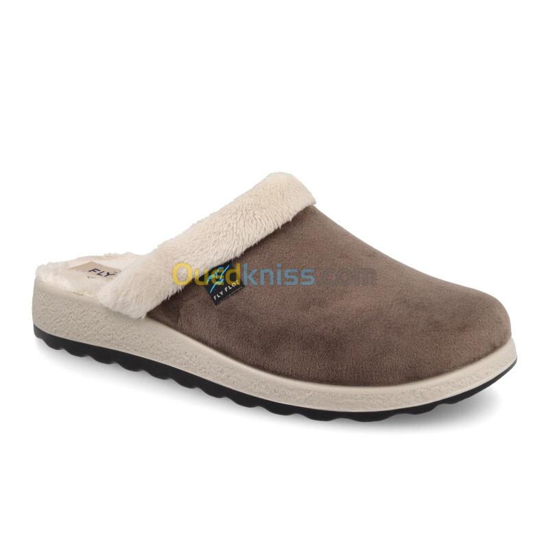 FLY FLOT Cloth Woman Slipper Taupe