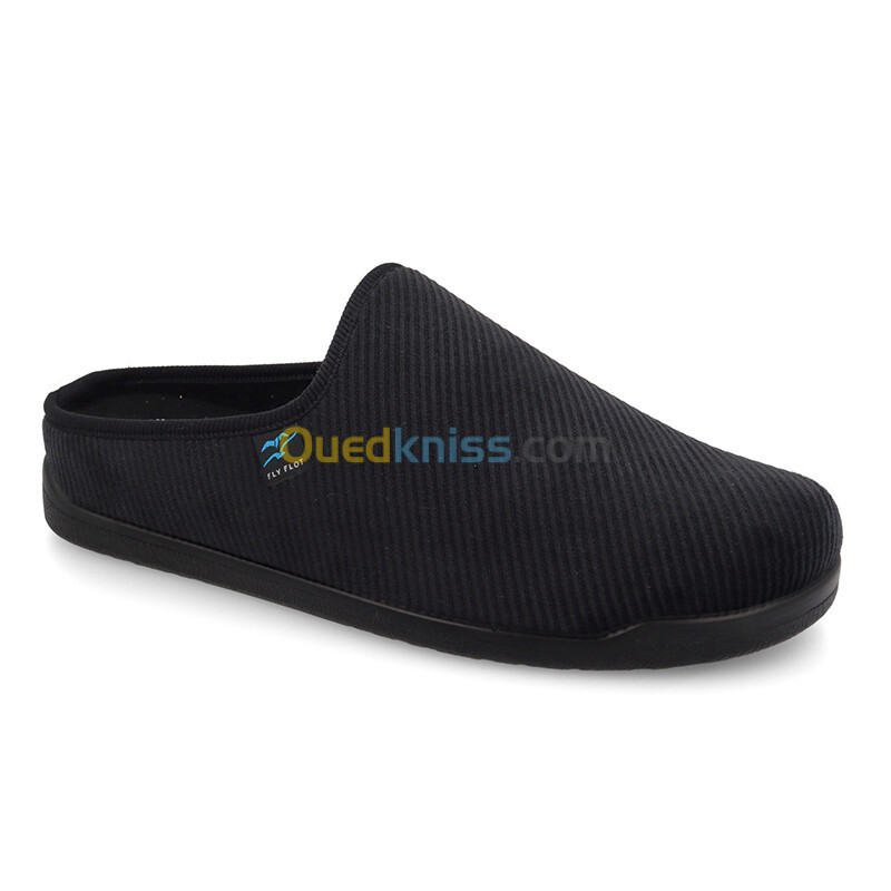 FLY FLOT Cloth Man Slipper Black