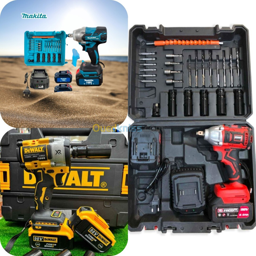 Bouloneuse clé a choc MAKITA 128v #dewalt Facom بولونوز كلياشوك فاكوم ديوالت ماكيطا