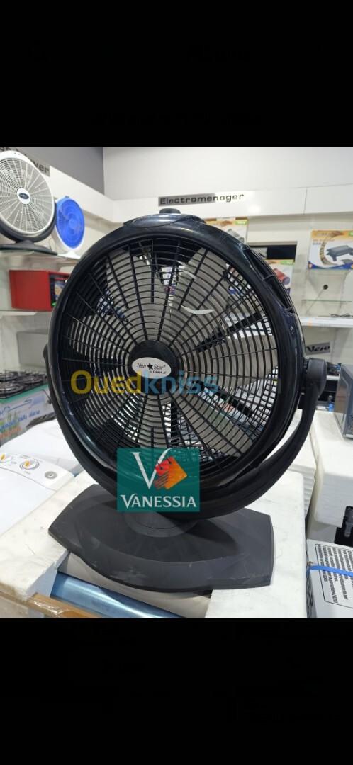 Ventilateur 2en1 de sol & mural cobra noir 7 lames