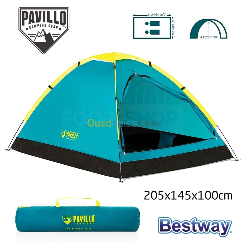 Bestway Tente de Camping Pavillo pour 2 Personnes 205*145*100cm 68084