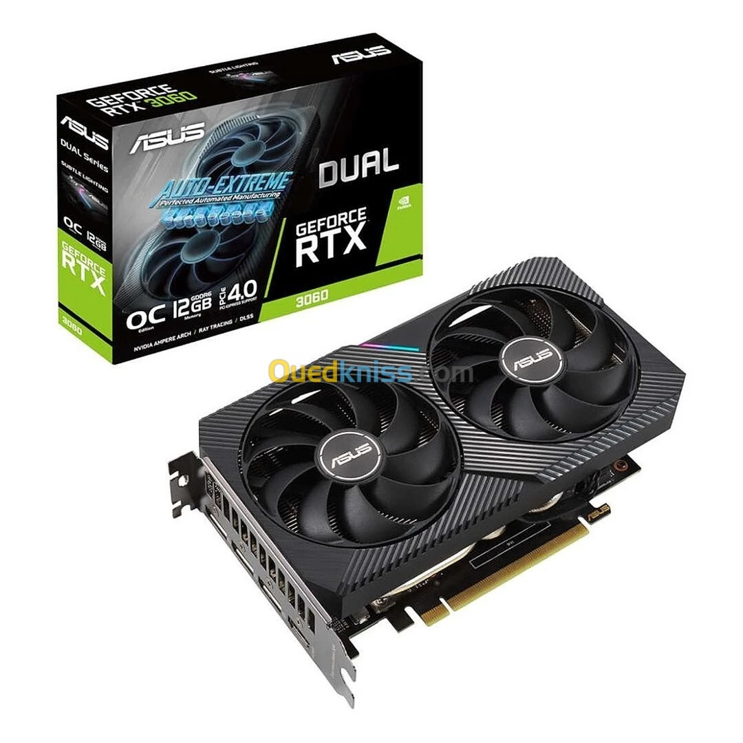 CARTE GRAPHIQUE ASUS DUAL RTX 3060 12G GDDR6 OC EDITION DUAL-RTX3060-O12G-V2