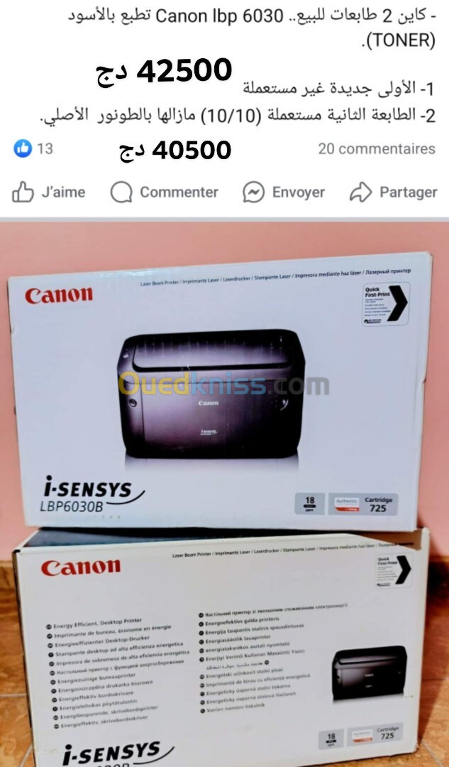 Imprimante laser Noir et Blanc Canon LBP 6030