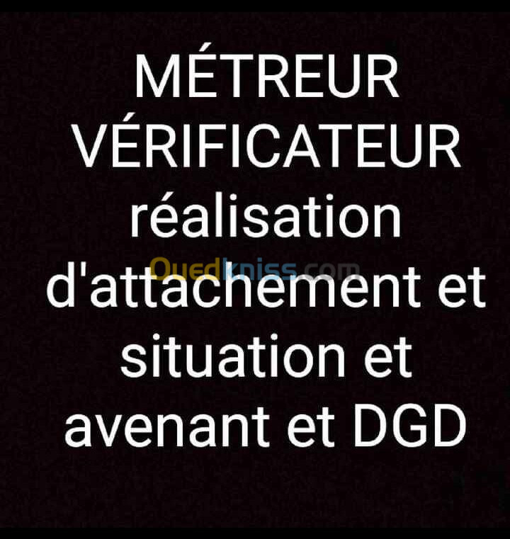 Métreur vérificateur 