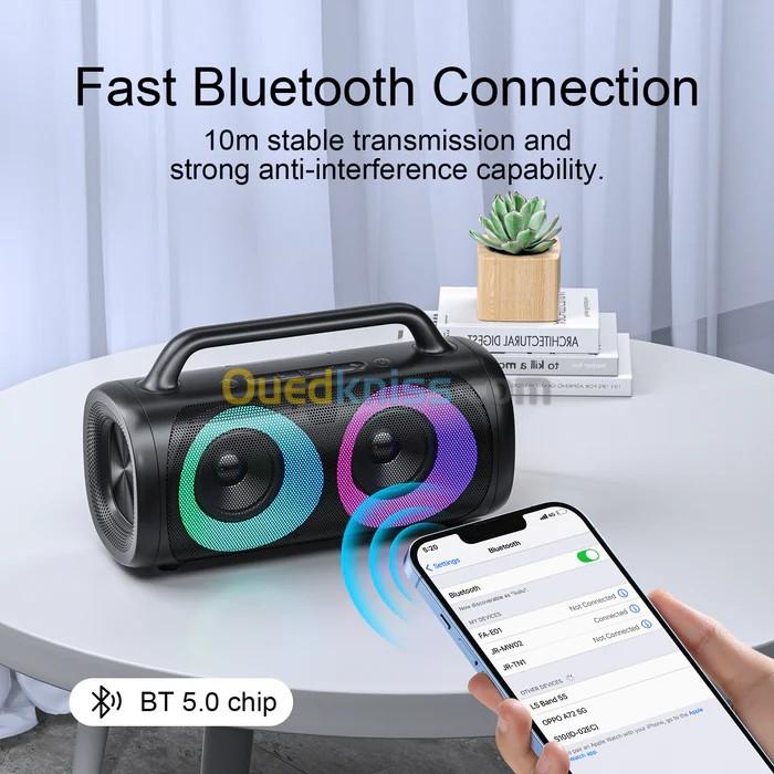 JR-MW02 40W Wireless Speaker with RGB Lights