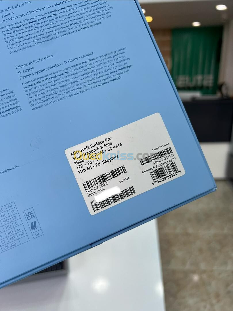 MICROSOFT SURFACE PRO 11 COPILOT SNAPDRAGON ELITE X 16GB 1TB OLED