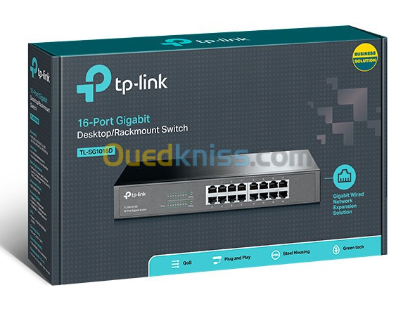 SWITCH TP-LINK TL-SG1016D 16 PORTS GIGABIT RACKMOUNT