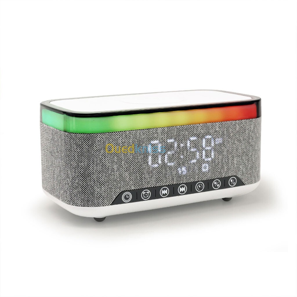  Haut-parleur Bluetooth intelligent, veilleuse créative de bureau, chargeur audio sans fil,