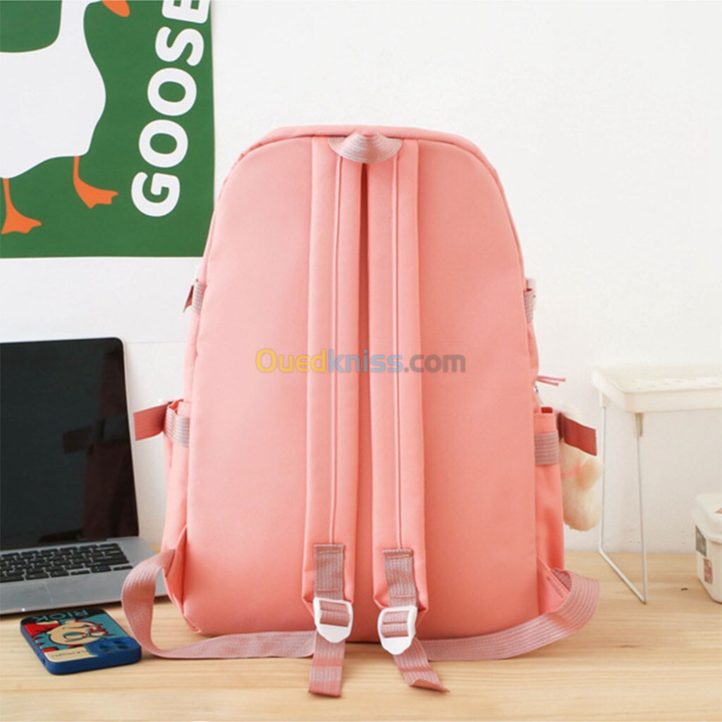 Sac À Dos Scolaire Babuding Bag 4pcs Tendance pour Adolescents Et Filles