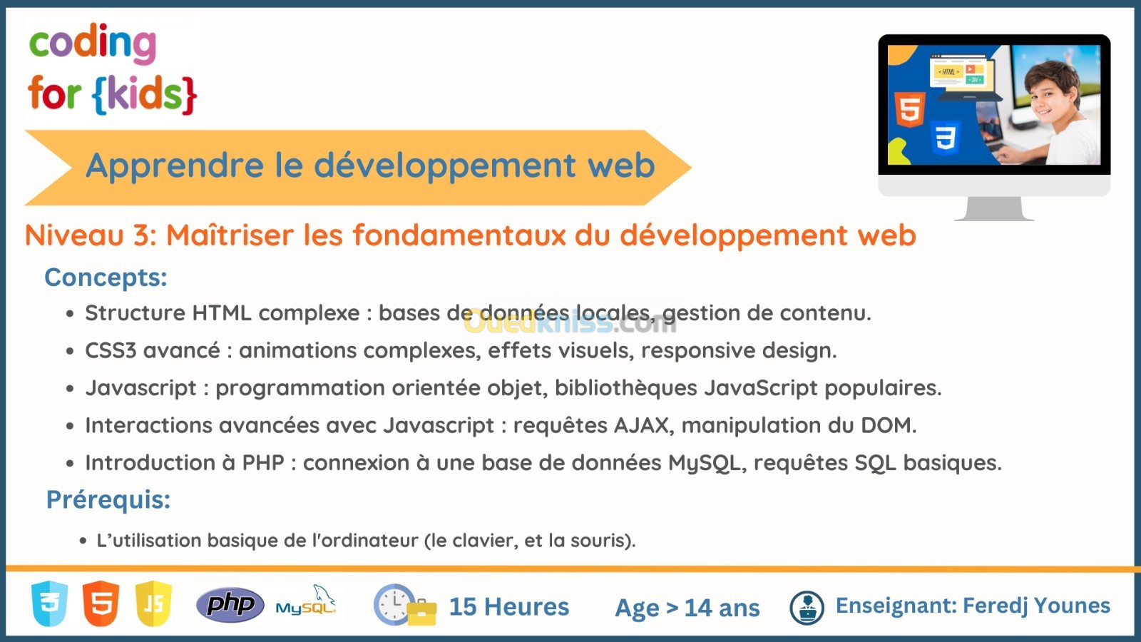 Apprendre le développement web pour Enfants