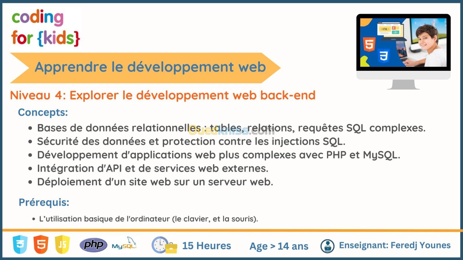 Apprendre le développement web pour Enfants