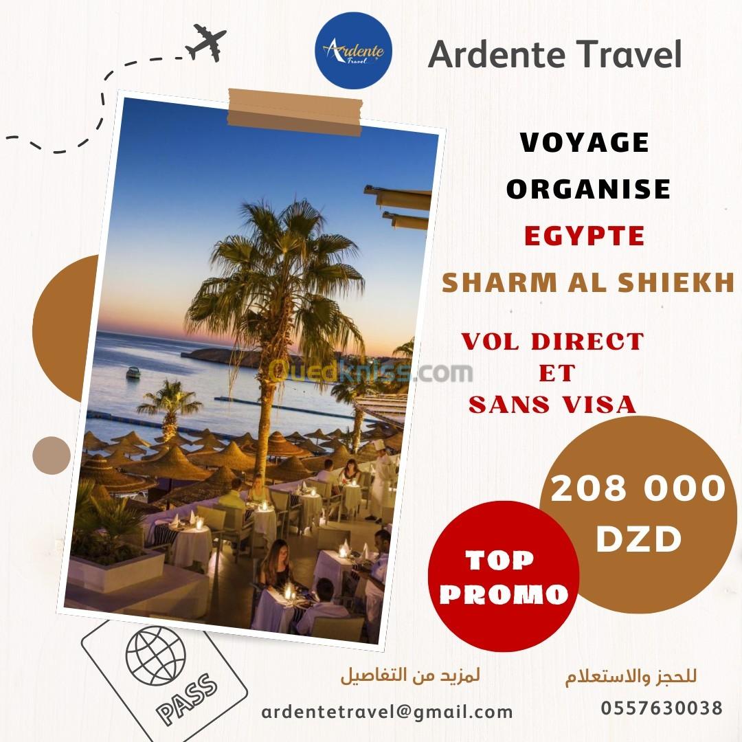 VOYAGE ORGANISE SHARM AL SHIKH VOL DIRECT SANS VISA 