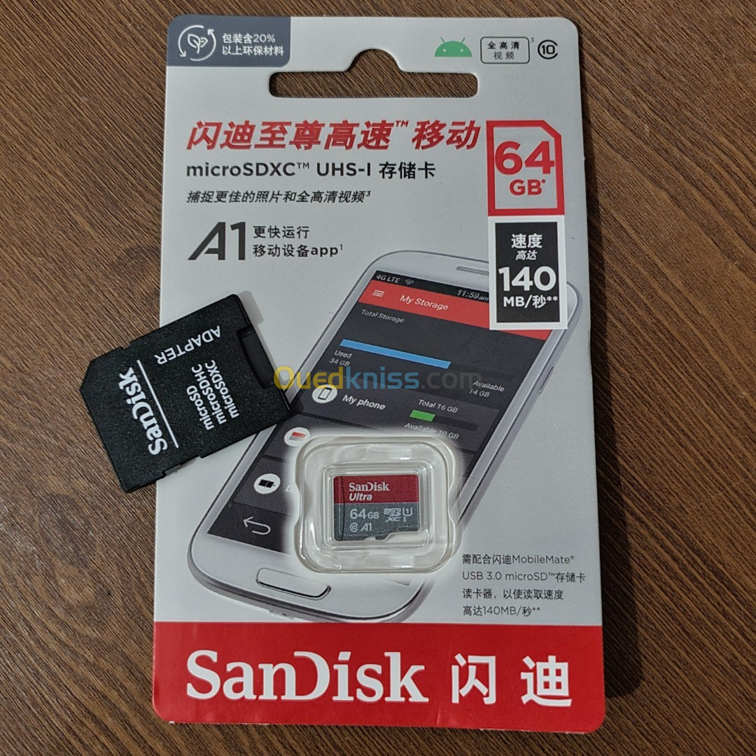 x2 SanDisk 64GB 140MB/s A1 Memory Cards camera card Micro sd card Class 10 UHS-1 flash card Micro sd