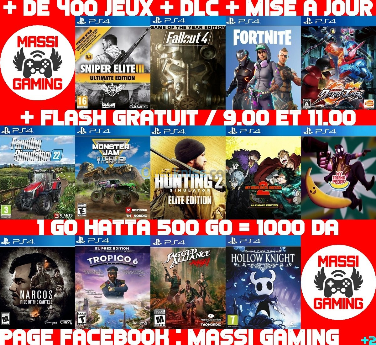 INSTALLATION JEUX DIAL PS4 FLASHÉE 9.00 & 11.00 (+ FLASH GRATUIT + DLC + MISE A JOUR) *