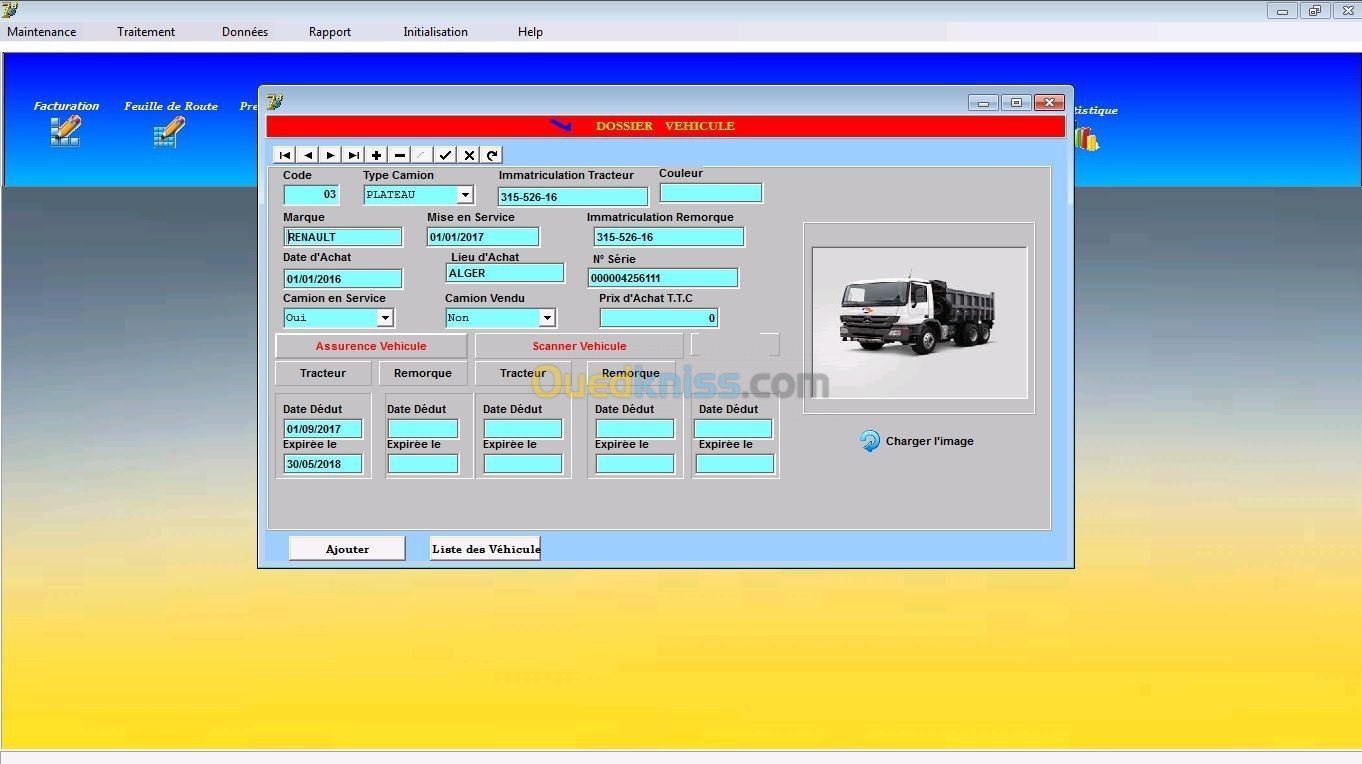  logiciel de gestion  de transport routier de marchandise