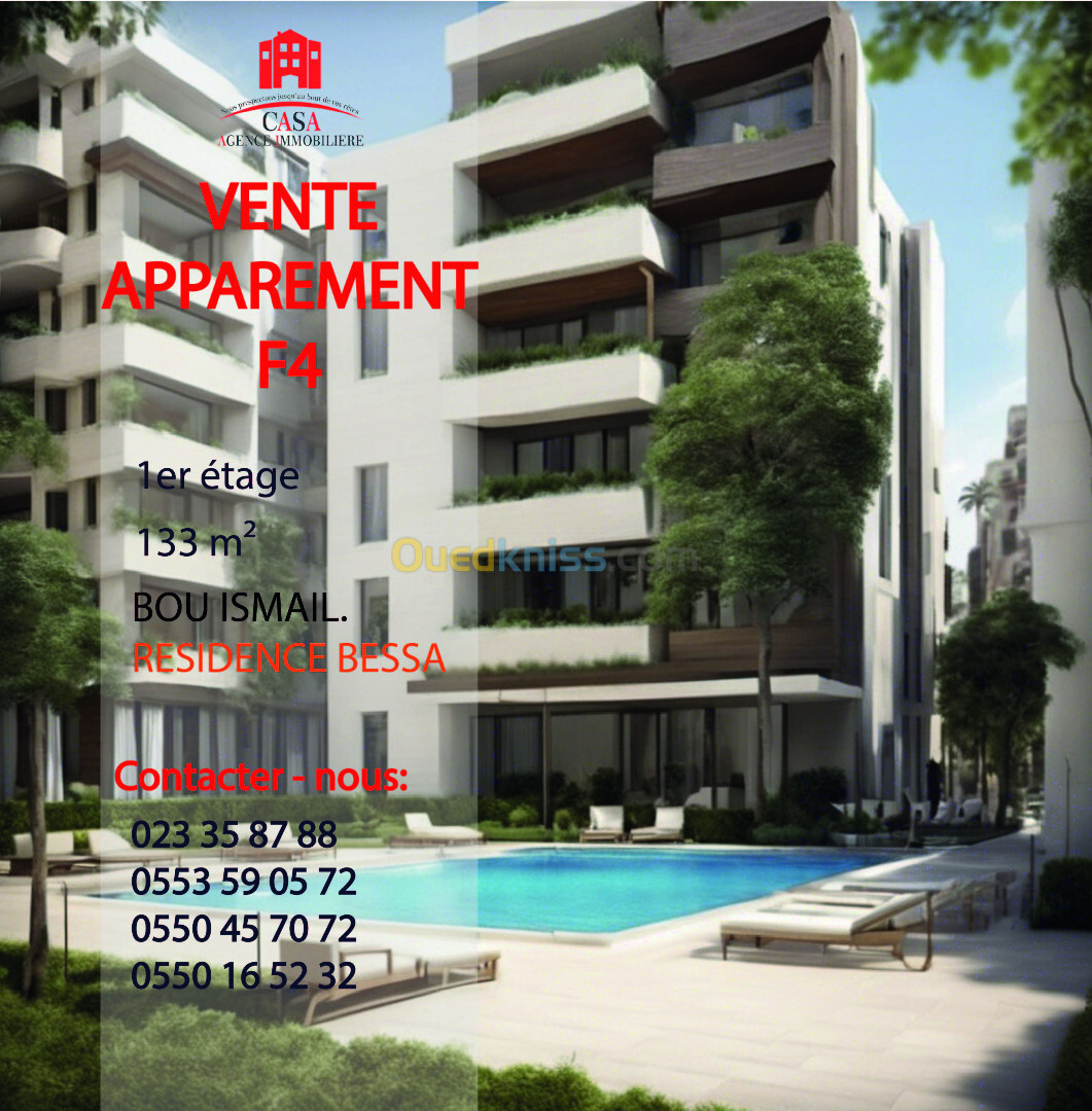 Vente Appartement F4 Tipaza Bou ismail