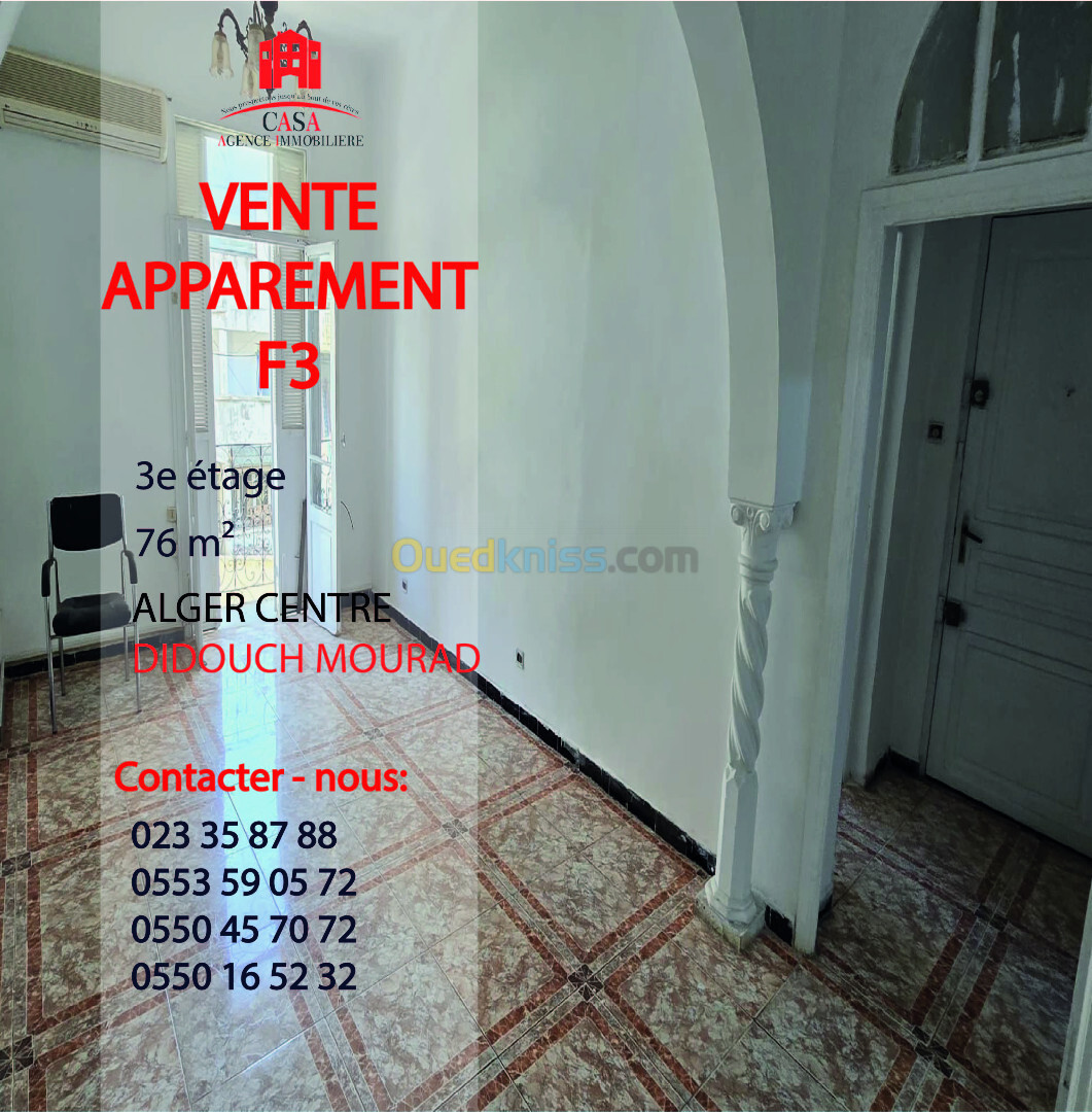 Vente Appartement F3 Alger Alger centre