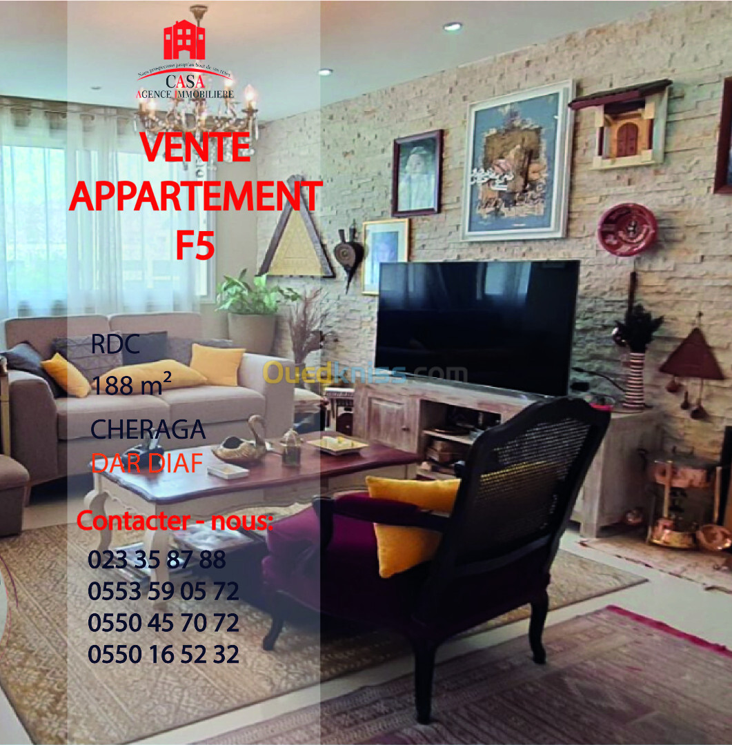 Vente Appartement F5 Alger Cheraga