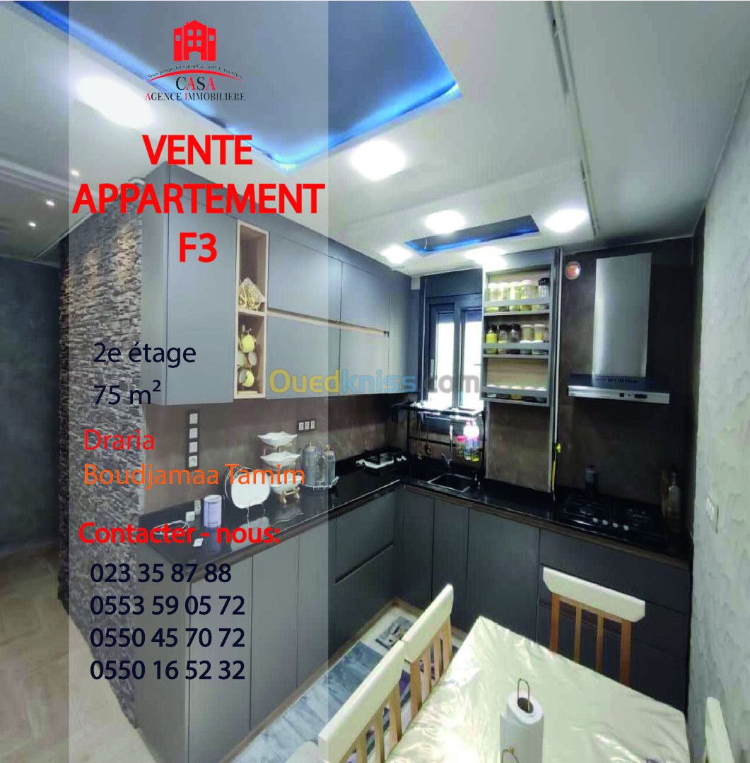 Vente Appartement F3 Alger Draria