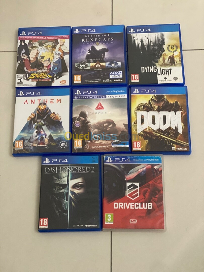 Lot de cd ps4 