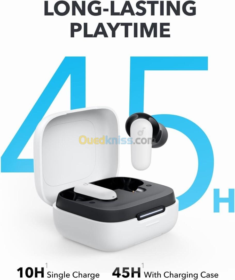 Airpods Anker R50i NC Écouteurs ANC Bluetooth 5.4 sans Fil Autonomie 45H 4Microphones avec IA