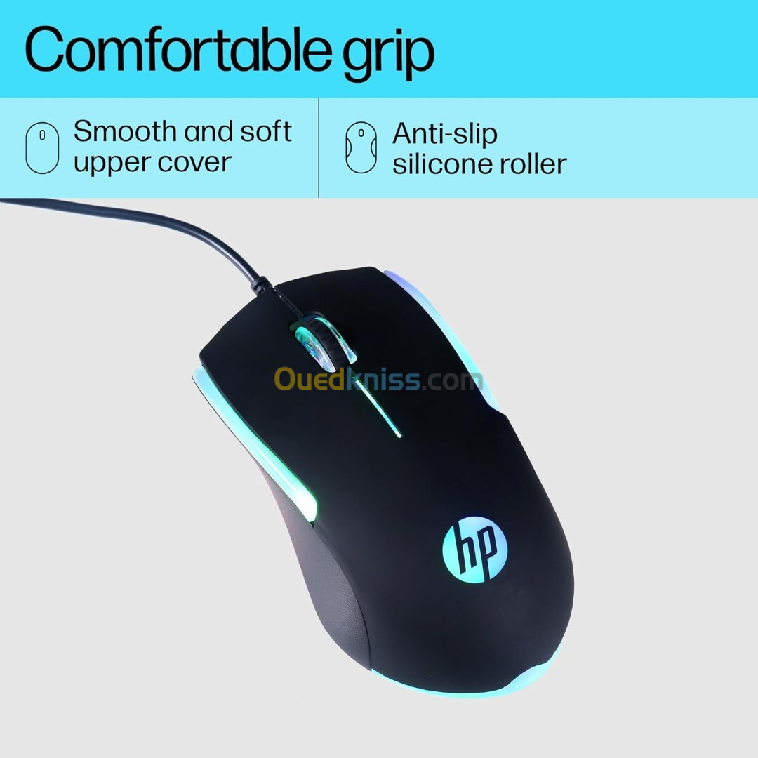 Souris Gaming HP M160 filaire (USB) RGB 1000 DPI