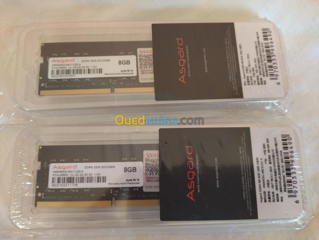 Ram DDR4 Asgard Valkyrie V5 24go 3x8go 3200Mhz 