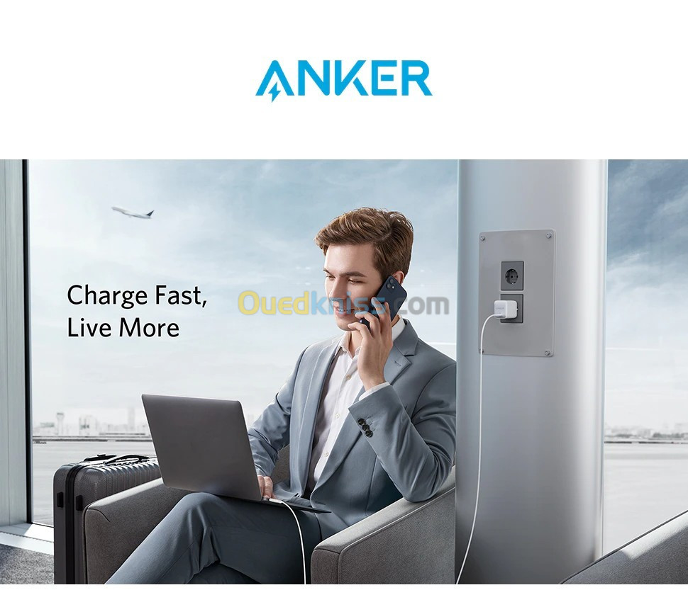 Anker Chargeur Rapide USB C 715 Nano II 65W GaN II MacBook Pro/Air