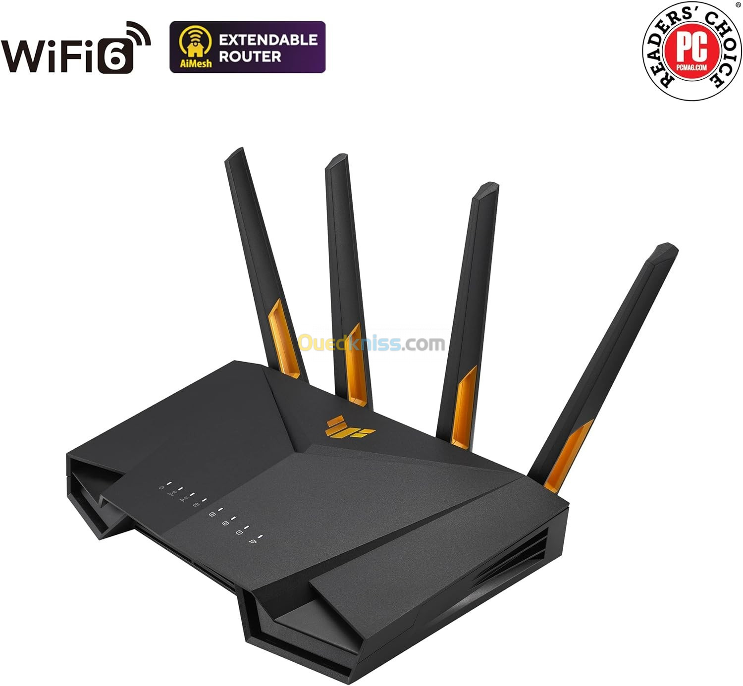 ASUS TUF-AX3000 V2 Router Gaming AX3000 Wi-Fi 6 + Routeur Pour BOX Fibre Optique FTTH Haut De Gamme