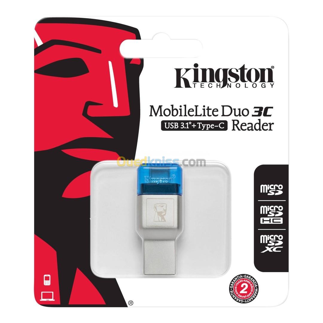 Kingston FCR-ML3C MobileLite Duo 3C / lecteur de carte pour Micro SD TF Type-C & USB 3.1 ( Type-A )