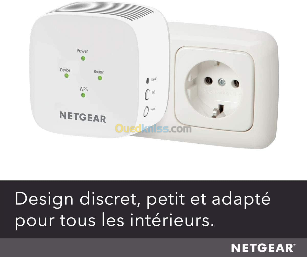 Netgear EX6110 Répéteur de signal Wi-Fi Mesh AC1200 , WiFi Booster couvre jusqu'à 120m2