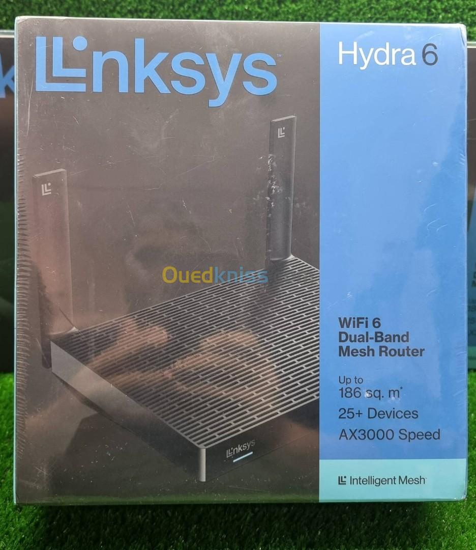Linksys Routeur WiFi 6 Mesh Double Bande Hydra 6 (AX3000) + excellent Pour Modem Fibre Optique FTTH 