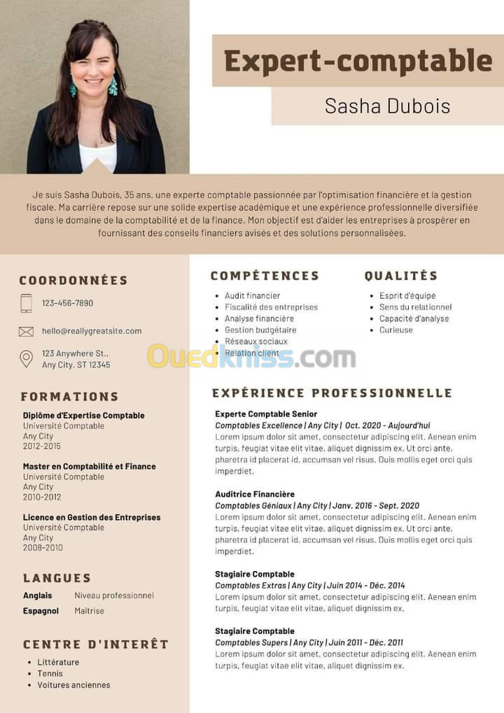 CV Professionnel + lettre de motivation  