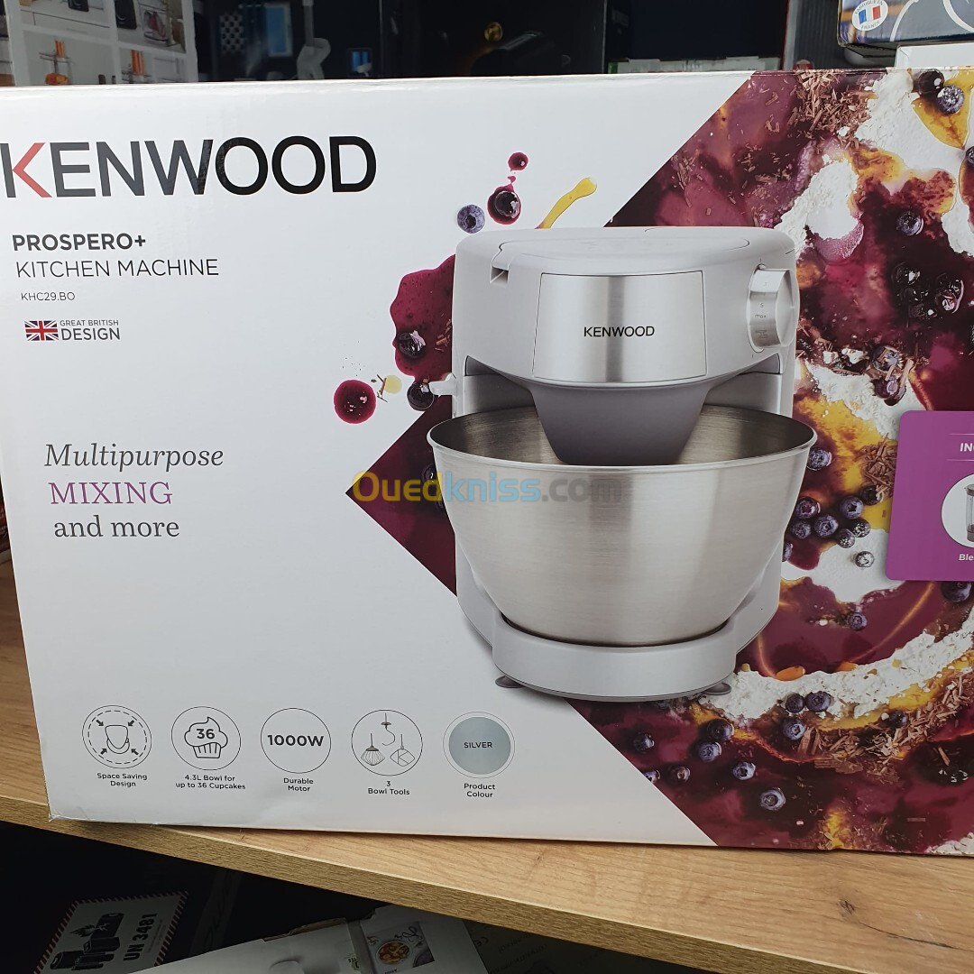 Pétrin Kenwood Prospero 4.3L 1000w + Blender