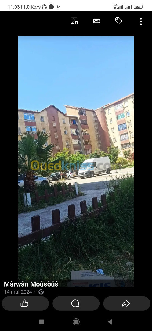 Vente Appartement F3 Blida Chebli