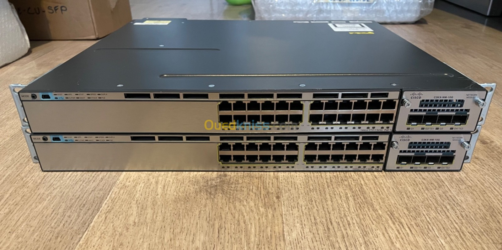 Switch Cisco WS-3750X-24PS-S + carte 10G