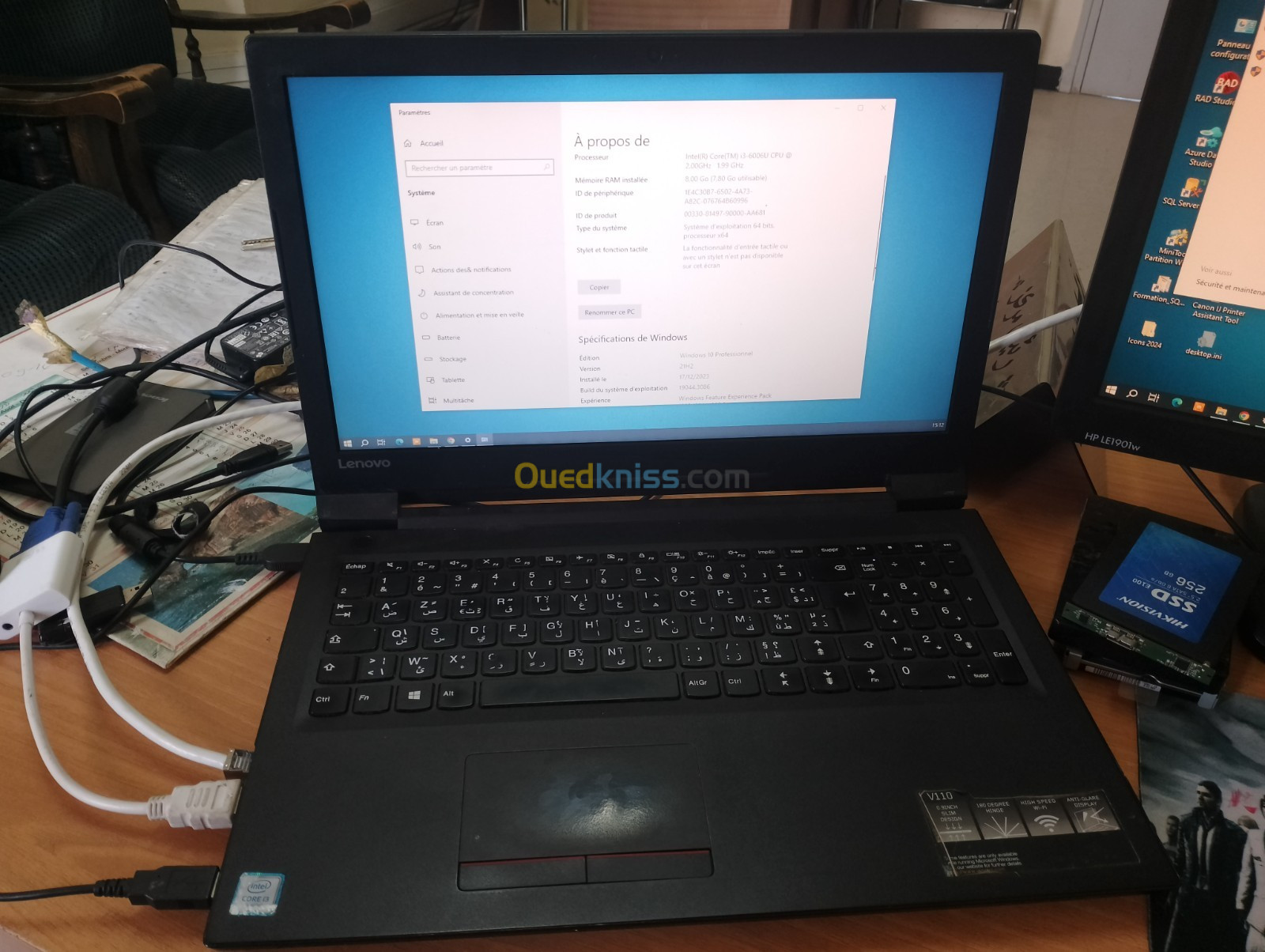 LAPTOP LENOVO V110_i3 6006U 2.0Ghz_RAM 8 Go_ 240 Go SSD+ 500 Go HDD_15" _Intel HD Graphics 520