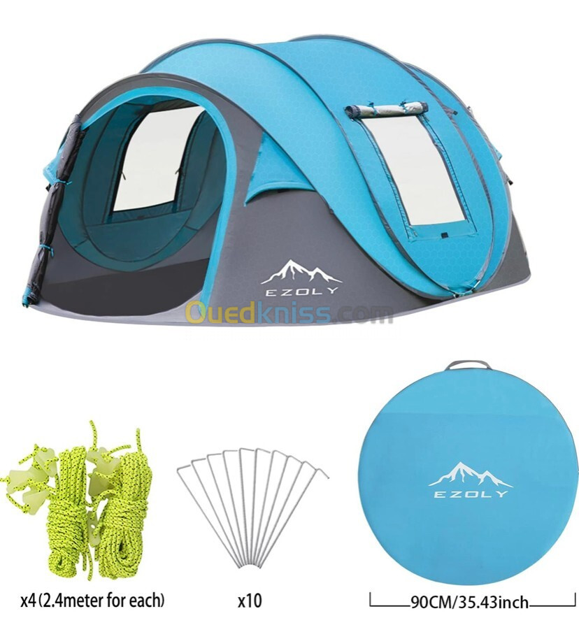 Tentes Automatiques EZOLY Pop Up pour 4 Personnes Anti-UV imperméable