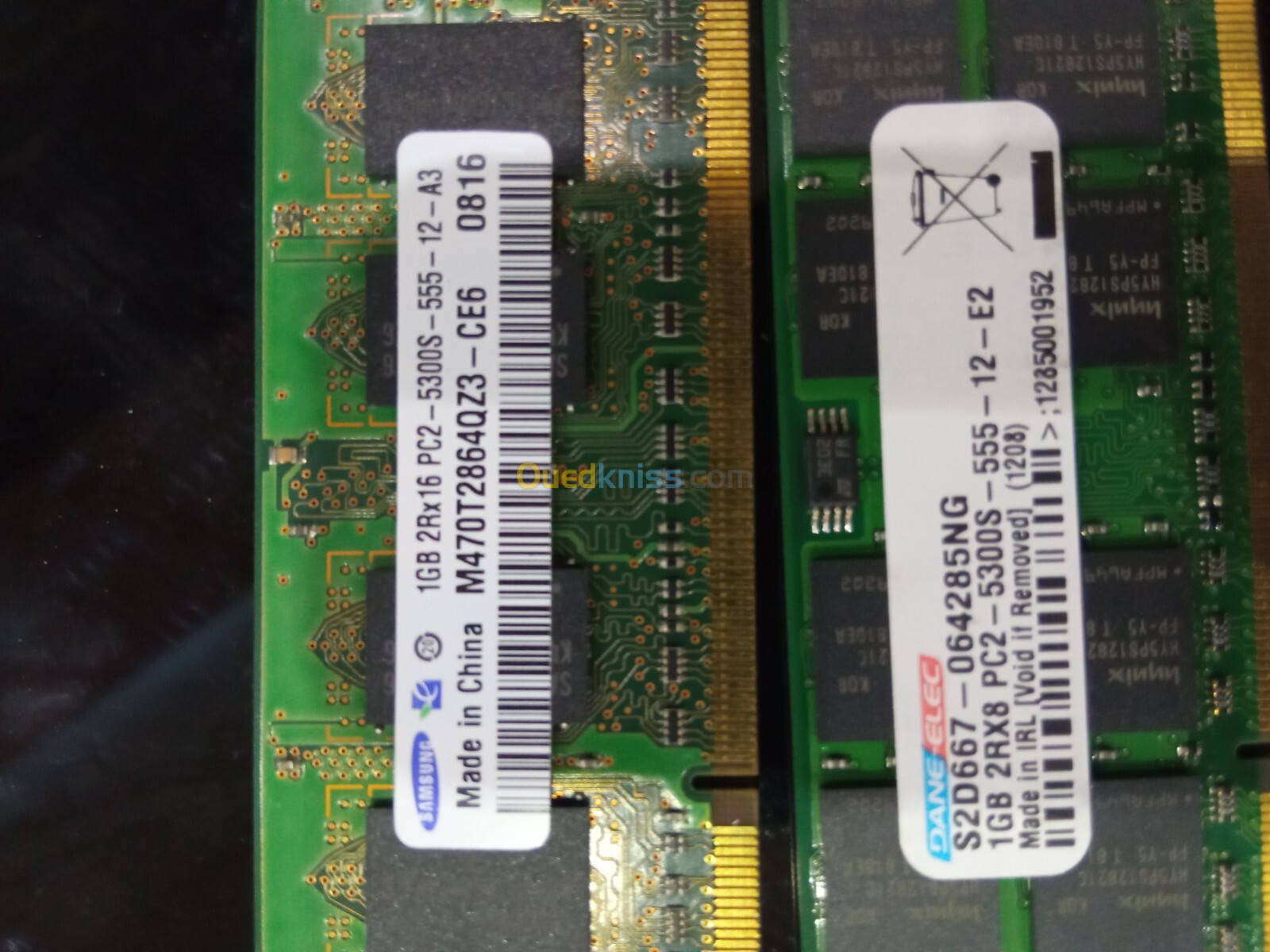 2 Ram 1G DDR2 En parfait état