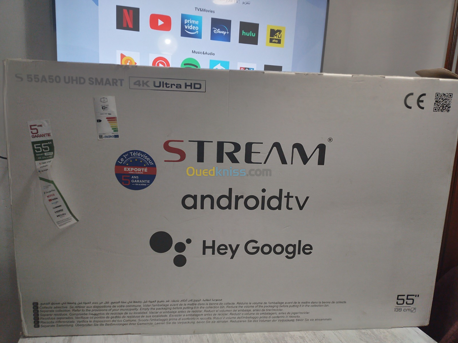 androidTv 4K stream 55pouce