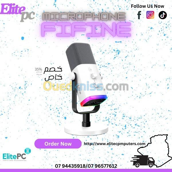 Microphone Fifine Ampligame AM8 RGB USB/XLR DYNAMIC