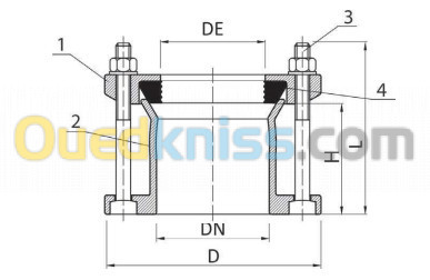 ADAPTATEUR A BRIDE UNIVERSEL DN 50 - 800