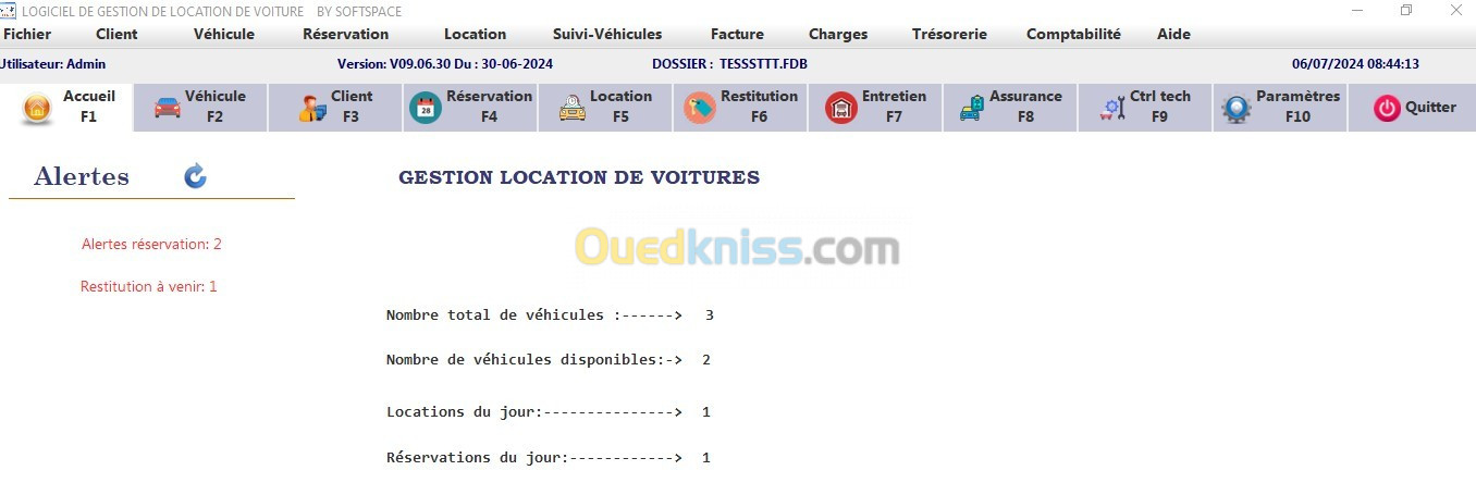 LOGICIEL DE GESTION LOCATION DE VOITURES 