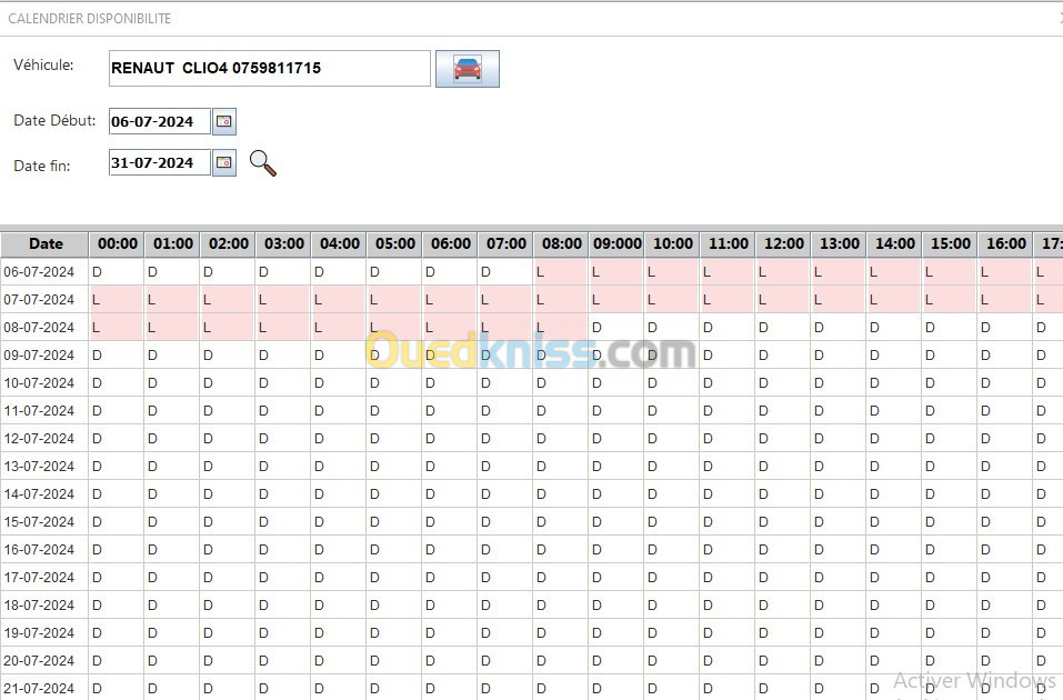 LOGICIEL DE GESTION LOCATION DE VOITURES 