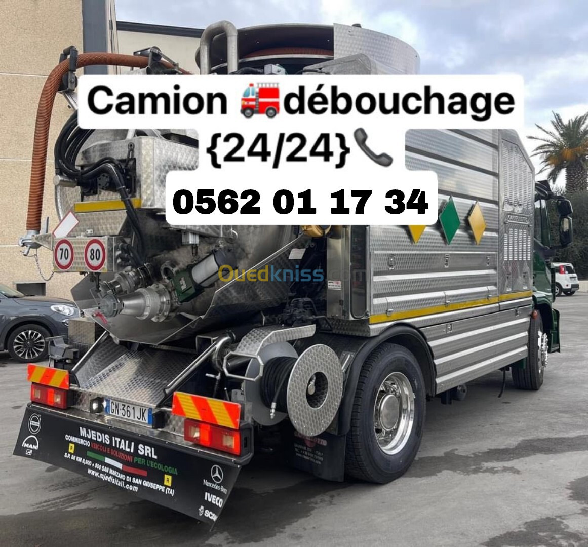 Camion vidange débouchage 