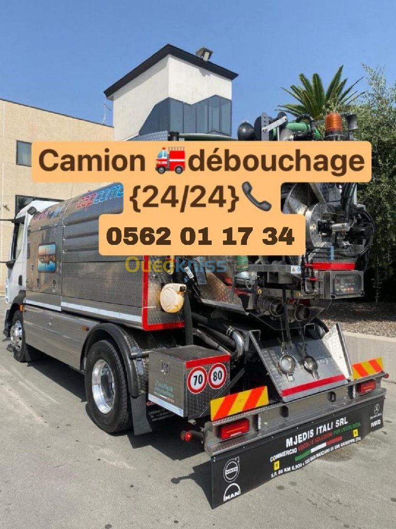 Camion vidange débouchage 