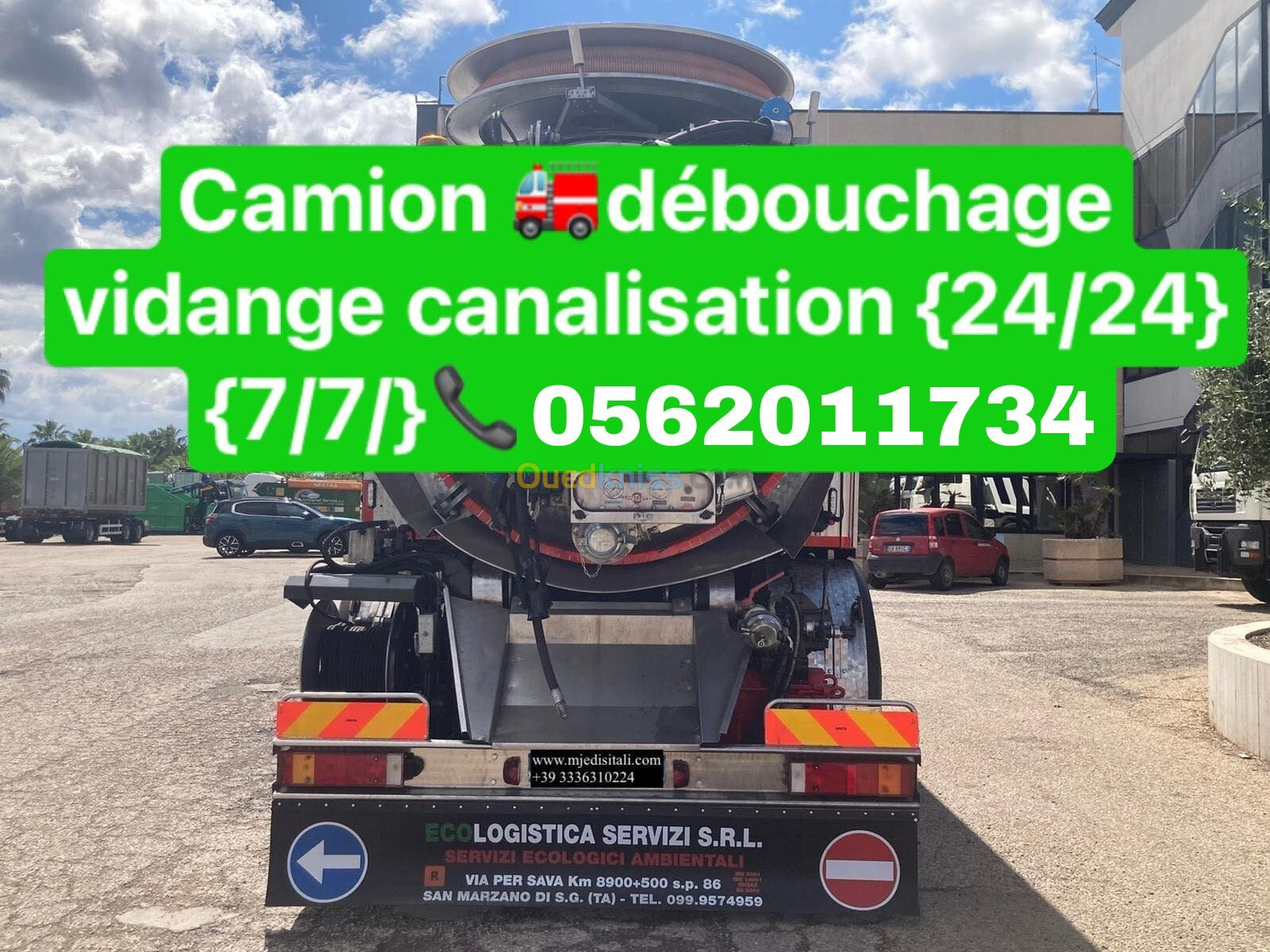 Camion vidange débouchage 